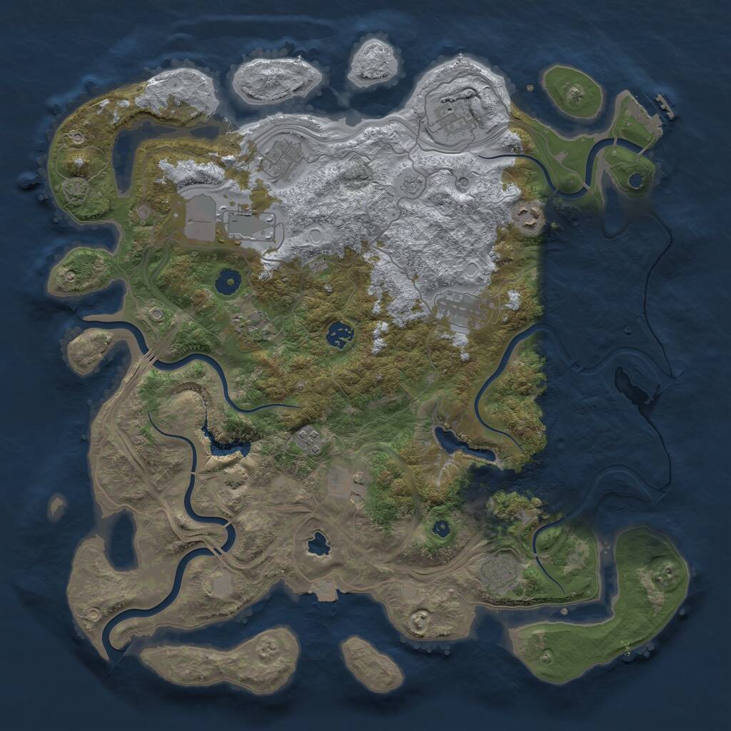 Rust Map: Procedural Map, Size: 4250, Seed: 856363359, 15 Monuments