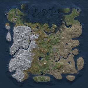Thumbnail Rust Map: Procedural Map, Size: 4500, Seed: 52967724, 16 Monuments