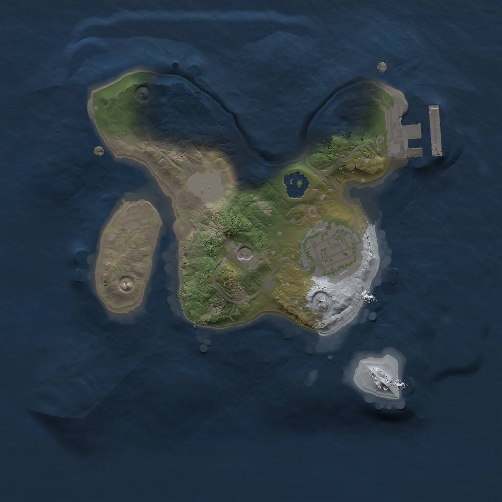Rust Map: Procedural Map, Size: 2000, Seed: 762004555, 4 Monuments
