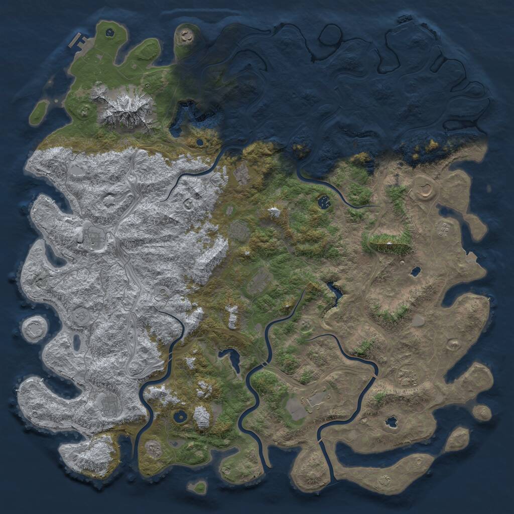 Rust Map: Procedural Map, Size: 6000, Seed: 1666878799, 17 Monuments