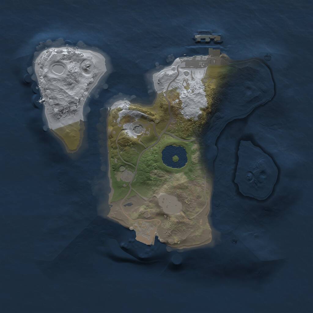 Rust Map: Procedural Map, Size: 1900, Seed: 1886, 3 Monuments