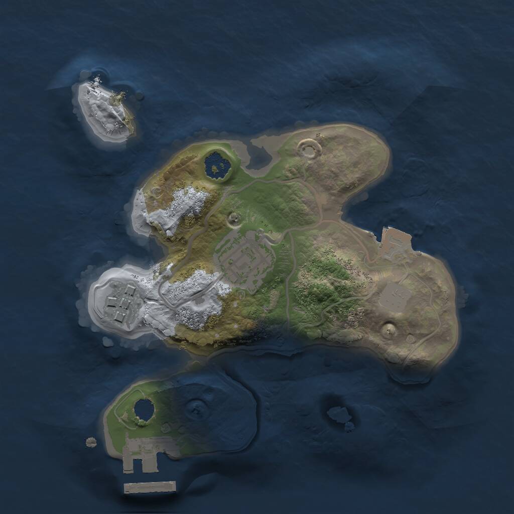 Rust Map: Procedural Map, Size: 2000, Seed: 118078382, 4 Monuments