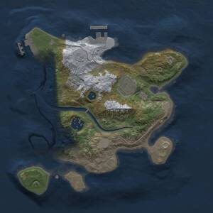 Thumbnail Rust Map: Procedural Map, Size: 2500, Seed: 16325, 7 Monuments