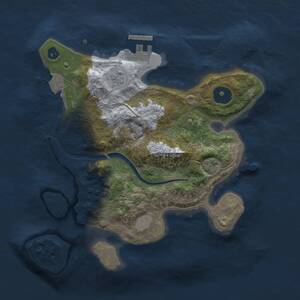 Thumbnail Rust Map: Procedural Map, Size: 2500, Seed: 16325, 5 Monuments