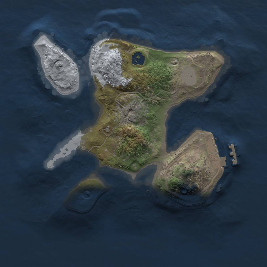 Rust Map: Procedural Map, Size: 2000, Seed: 974418353, 2 Monuments
