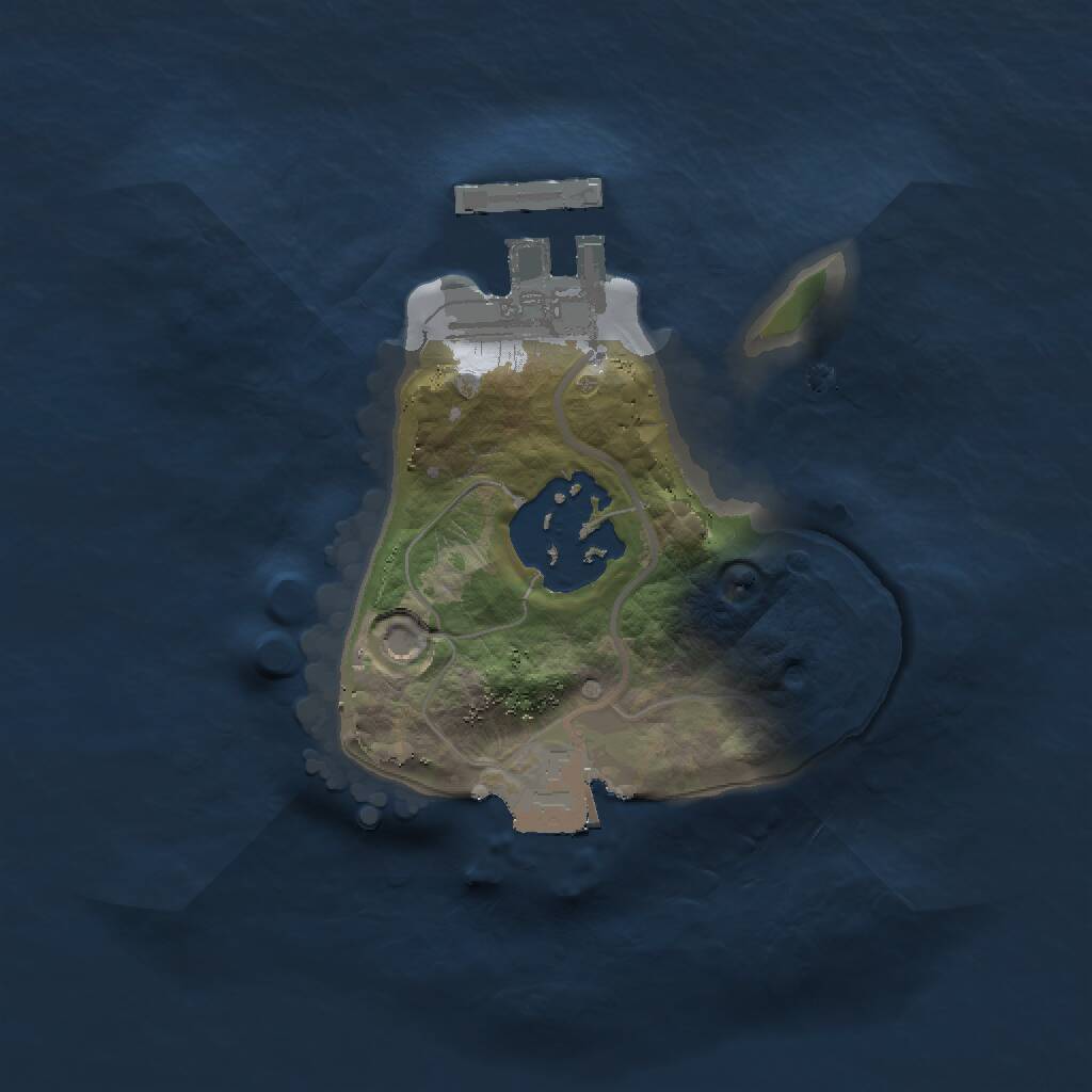 Rust Map: Procedural Map, Size: 1500, Seed: 616474, 3 Monuments