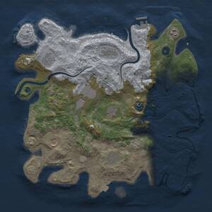 Thumbnail Rust Map: Procedural Map, Size: 3850, Seed: 51242512, 15 Monuments