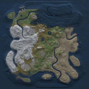 Thumbnail Rust Map: Procedural Map, Size: 3500, Seed: 116524732, 12 Monuments