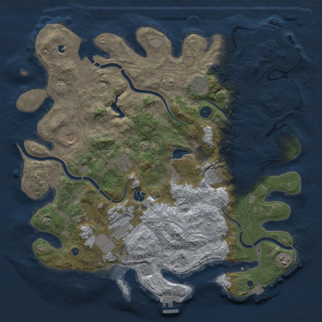 Rust Map: Procedural Map, Size: 4250, Seed: 21571, 15 Monuments