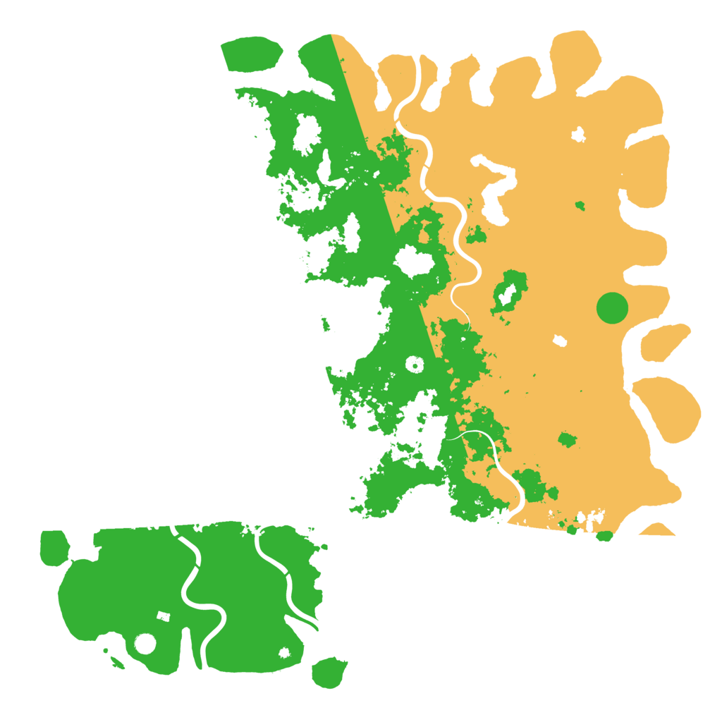 Biome Rust Map: Procedural Map, Size: 6000, Seed: 45354