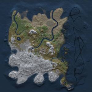 Thumbnail Rust Map: Procedural Map, Size: 3500, Seed: 83710191, 11 Monuments