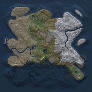 Thumbnail Rust Map: Procedural Map, Size: 3500, Seed: 565364022, 14 Monuments