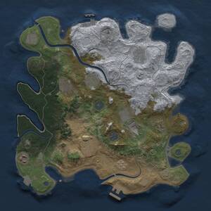Thumbnail Rust Map: Procedural Map, Size: 3500, Seed: 2013125063, 17 Monuments