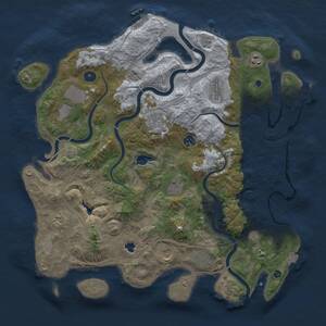 Thumbnail Rust Map: Procedural Map, Size: 4250, Seed: 147898725, 16 Monuments