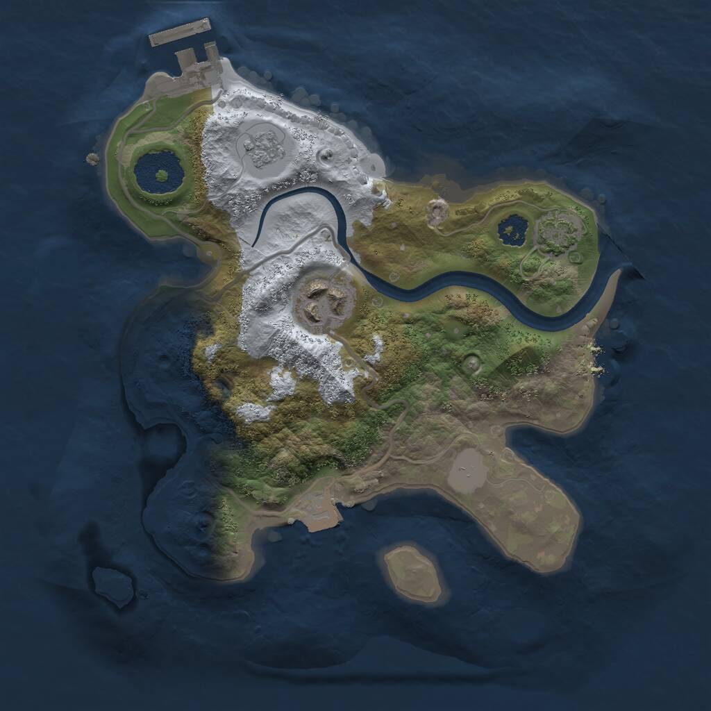 Rust Map: Procedural Map, Size: 2300, Seed: 755261308, 5 Monuments