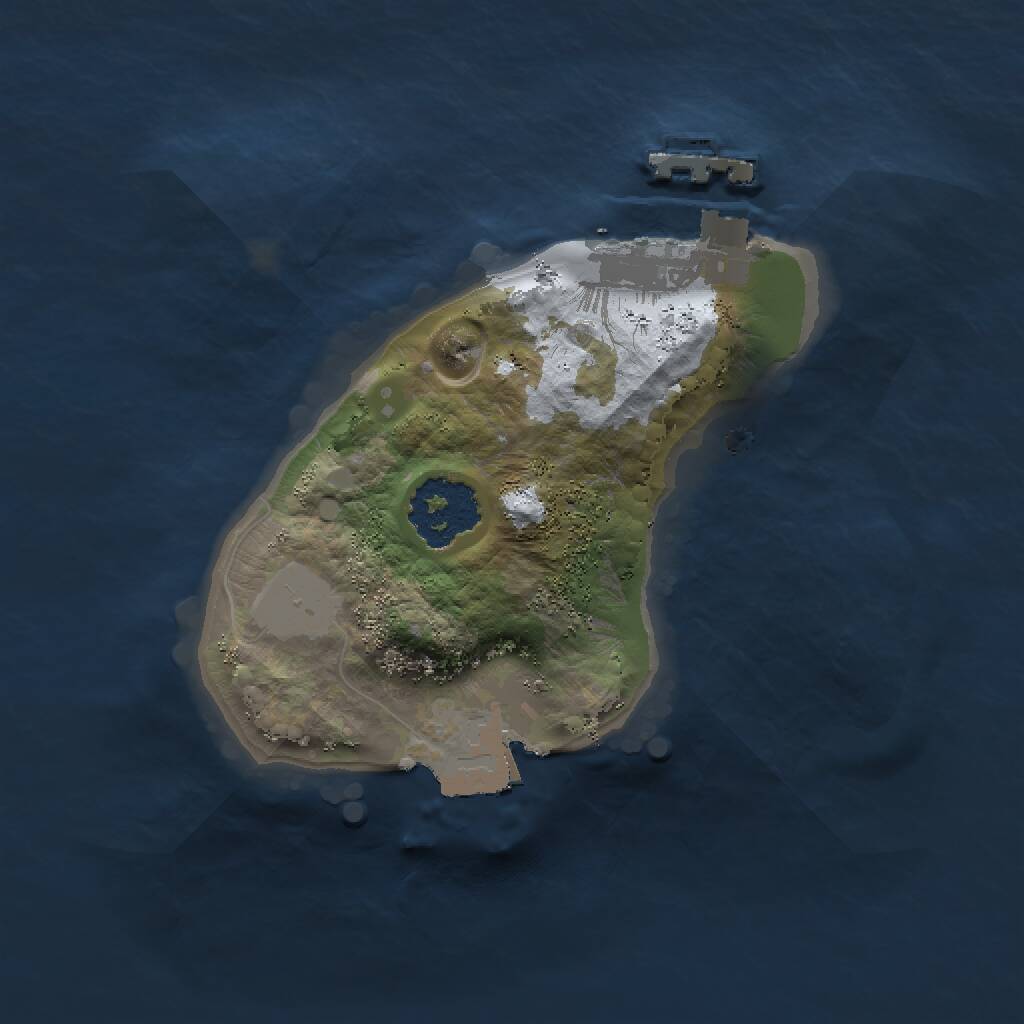 Rust Map: Procedural Map, Size: 1500, Seed: 1878213774, 2 Monuments