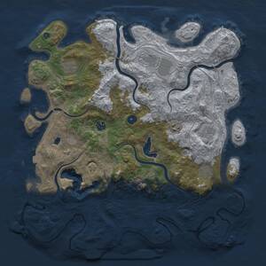 Thumbnail Rust Map: Procedural Map, Size: 4250, Seed: 557897028, 12 Monuments