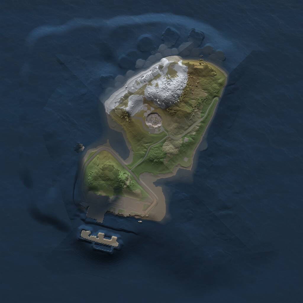 Rust Map: Procedural Map, Size: 1200, Seed: 1917518941, 3 Monuments