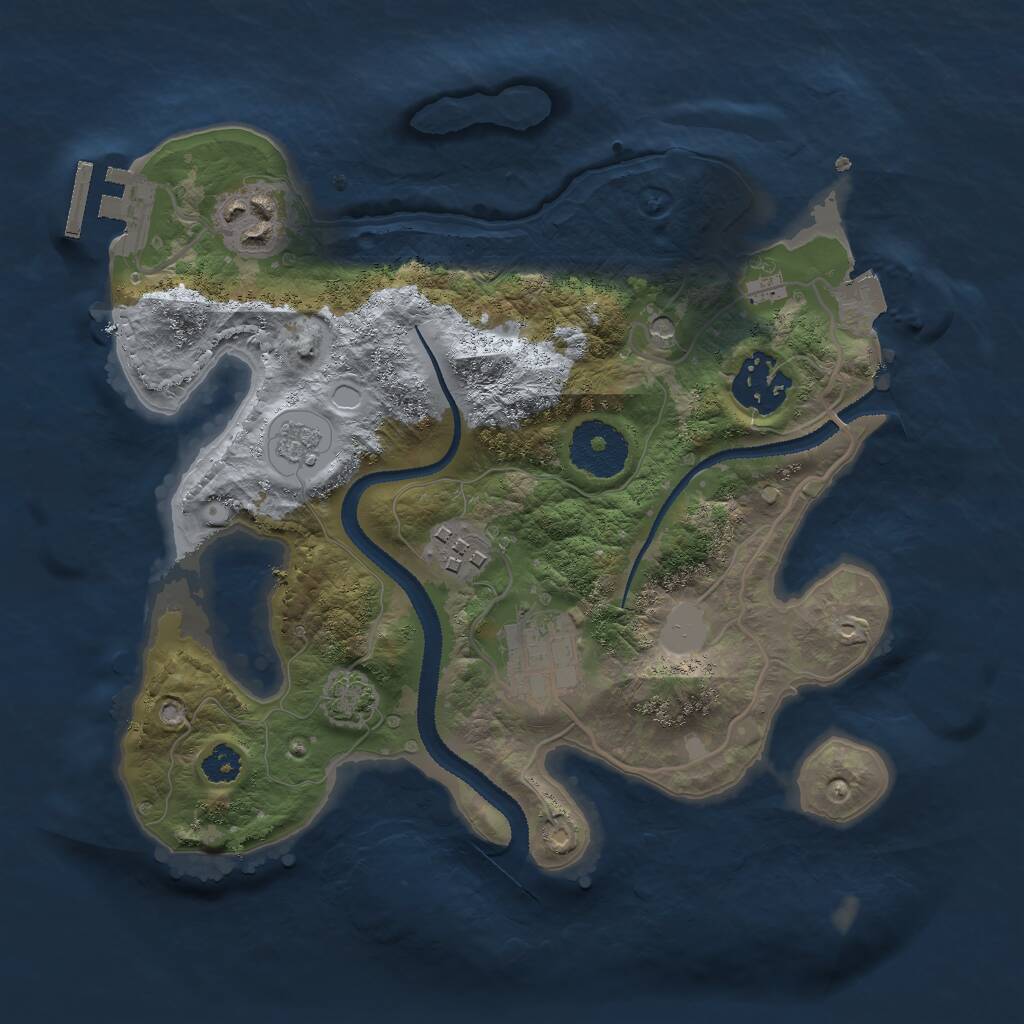 Rust Map: Procedural Map, Size: 2700, Seed: 348770, 9 Monuments