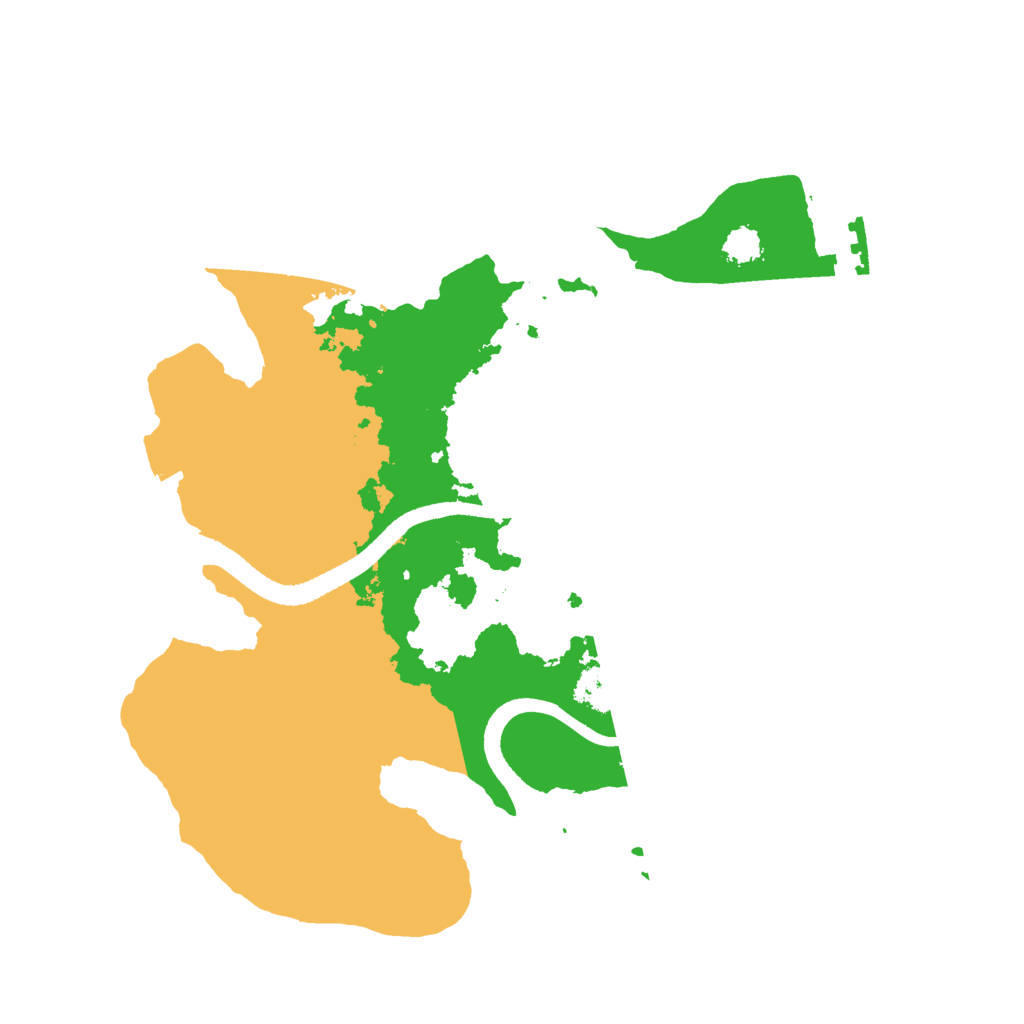 Biome Rust Map: Procedural Map, Size: 2500, Seed: 34388979
