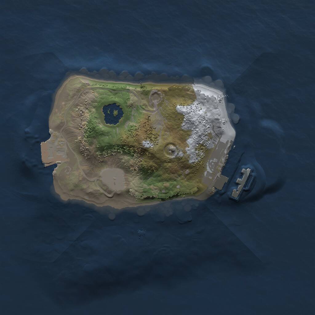 Rust Map: Procedural Map, Size: 1500, Seed: 8230, 2 Monuments