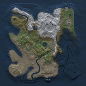 Thumbnail Rust Map: Procedural Map, Size: 3000, Seed: 2040, 10 Monuments