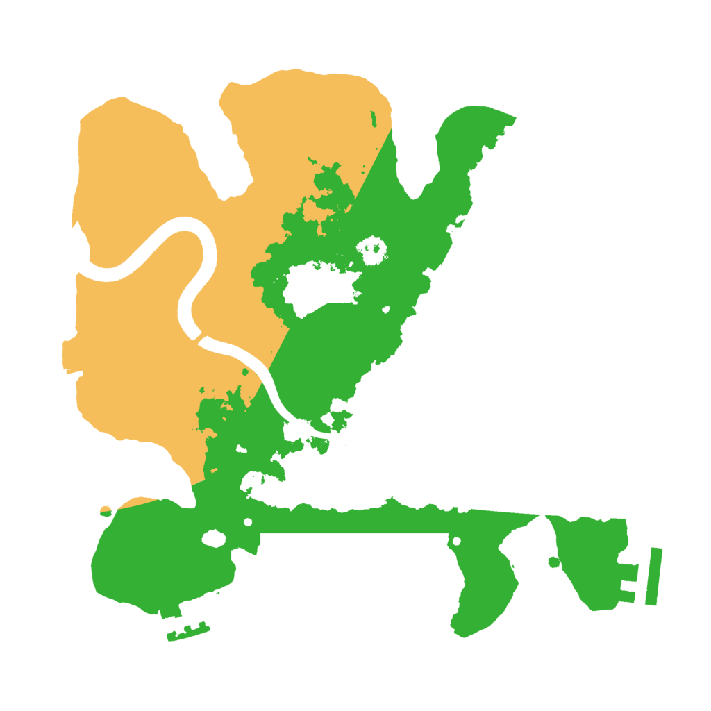 Biome Rust Map: Procedural Map, Size: 2500, Seed: 1117
