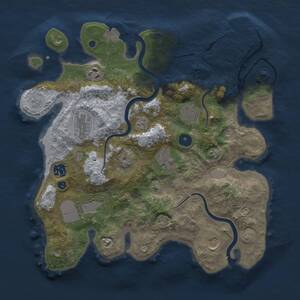 Thumbnail Rust Map: Procedural Map, Size: 3500, Seed: 665775557, 13 Monuments