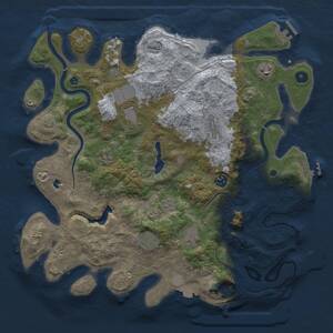 Thumbnail Rust Map: Procedural Map, Size: 4000, Seed: 200422747, 14 Monuments