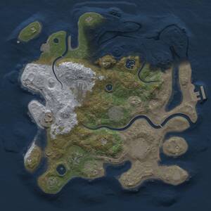 Thumbnail Rust Map: Procedural Map, Size: 3250, Seed: 353380904, 12 Monuments