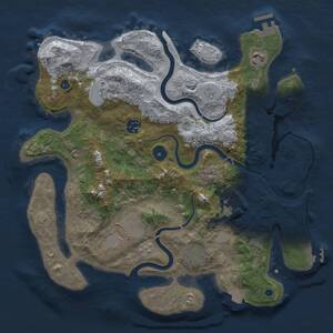 Thumbnail Rust Map: Procedural Map, Size: 3500, Seed: 816231944, 13 Monuments