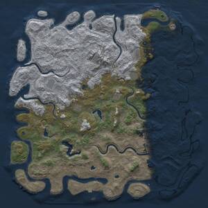 Thumbnail Rust Map: Procedural Map, Size: 6000, Seed: 730747485, 17 Monuments