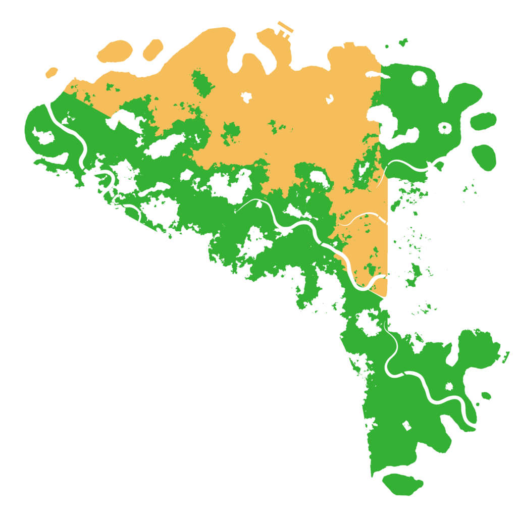 Biome Rust Map: Procedural Map, Size: 6000, Seed: 1204779165