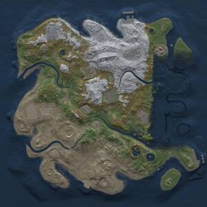 Thumbnail Rust Map: Procedural Map, Size: 3700, Seed: 905504451, 16 Monuments