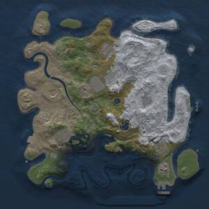 Thumbnail Rust Map: Procedural Map, Size: 3500, Seed: 954409579, 15 Monuments