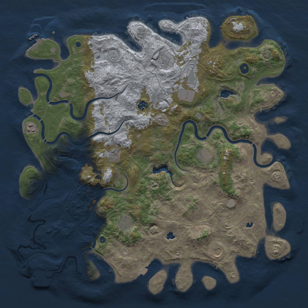 Rust Map: Procedural Map, Size: 4800, Seed: 793197, 15 Monuments