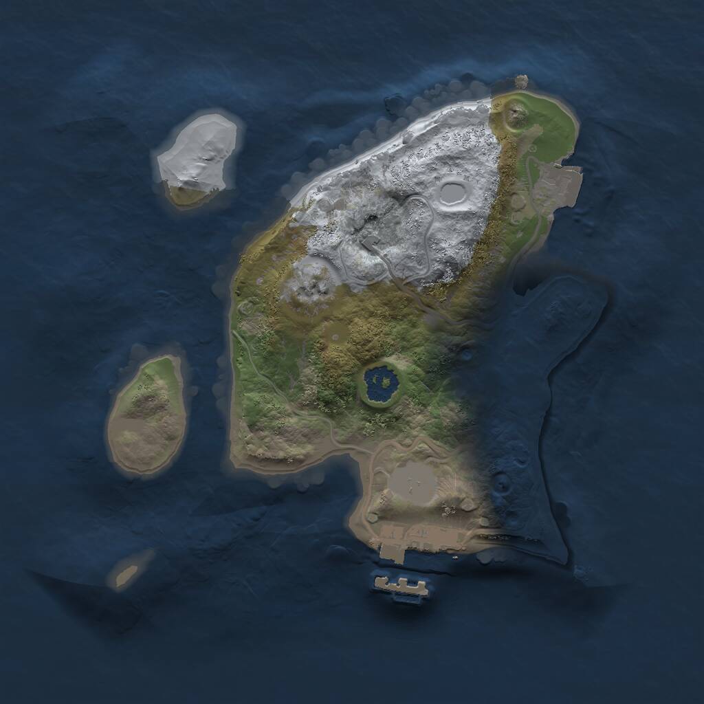 Rust Map: Procedural Map, Size: 2000, Seed: 417228424, 2 Monuments