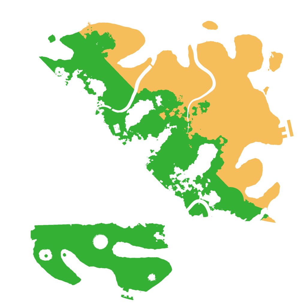 Biome Rust Map: Procedural Map, Size: 3700, Seed: 654132102