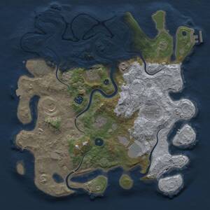 Thumbnail Rust Map: Procedural Map, Size: 3750, Seed: 1835559178, 15 Monuments