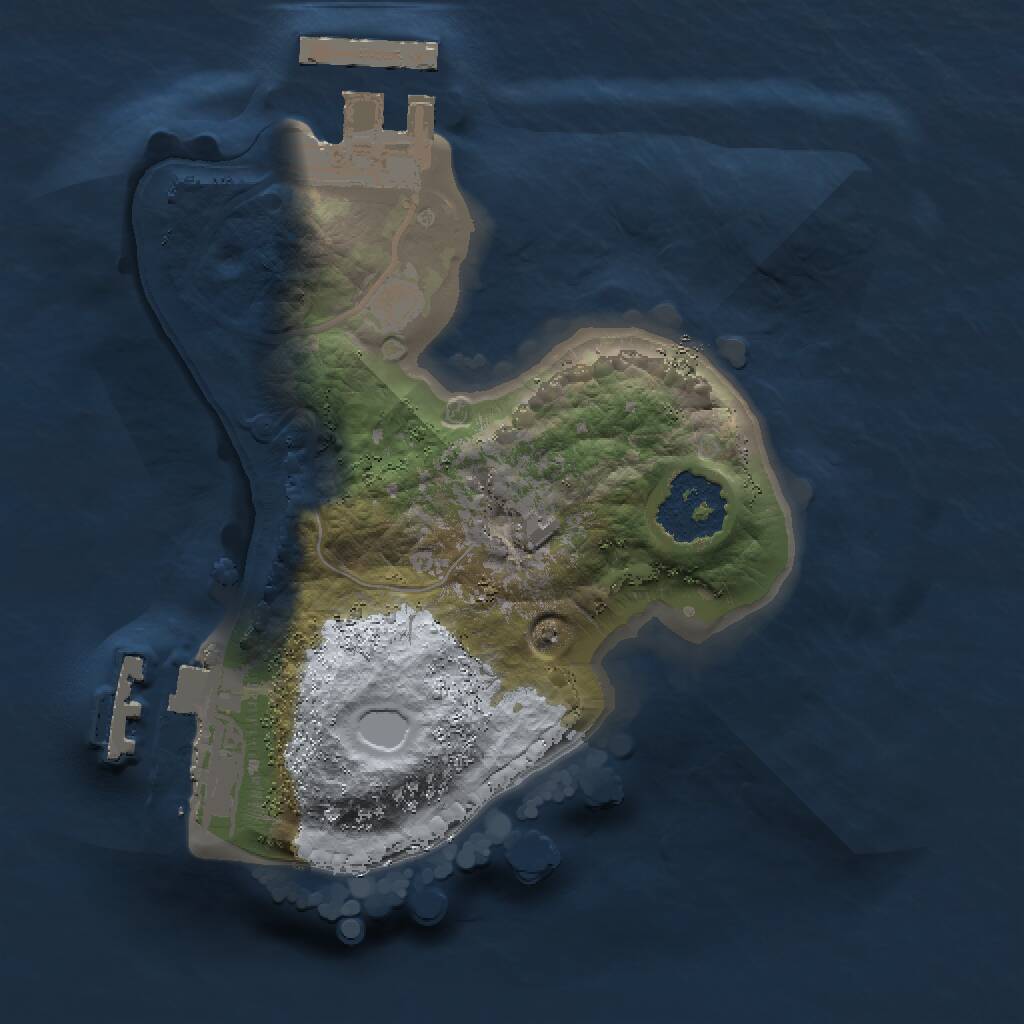Rust Map: Procedural Map, Size: 1500, Seed: 1258364892, 3 Monuments