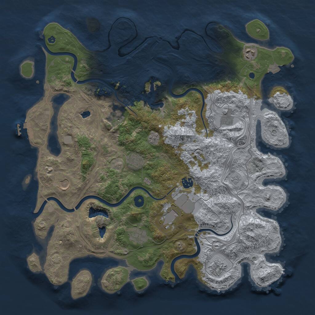 Rust Map: Procedural Map, Size: 4250, Seed: 26655, 15 Monuments