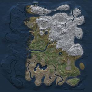 Thumbnail Rust Map: Procedural Map, Size: 4250, Seed: 446841369, 13 Monuments
