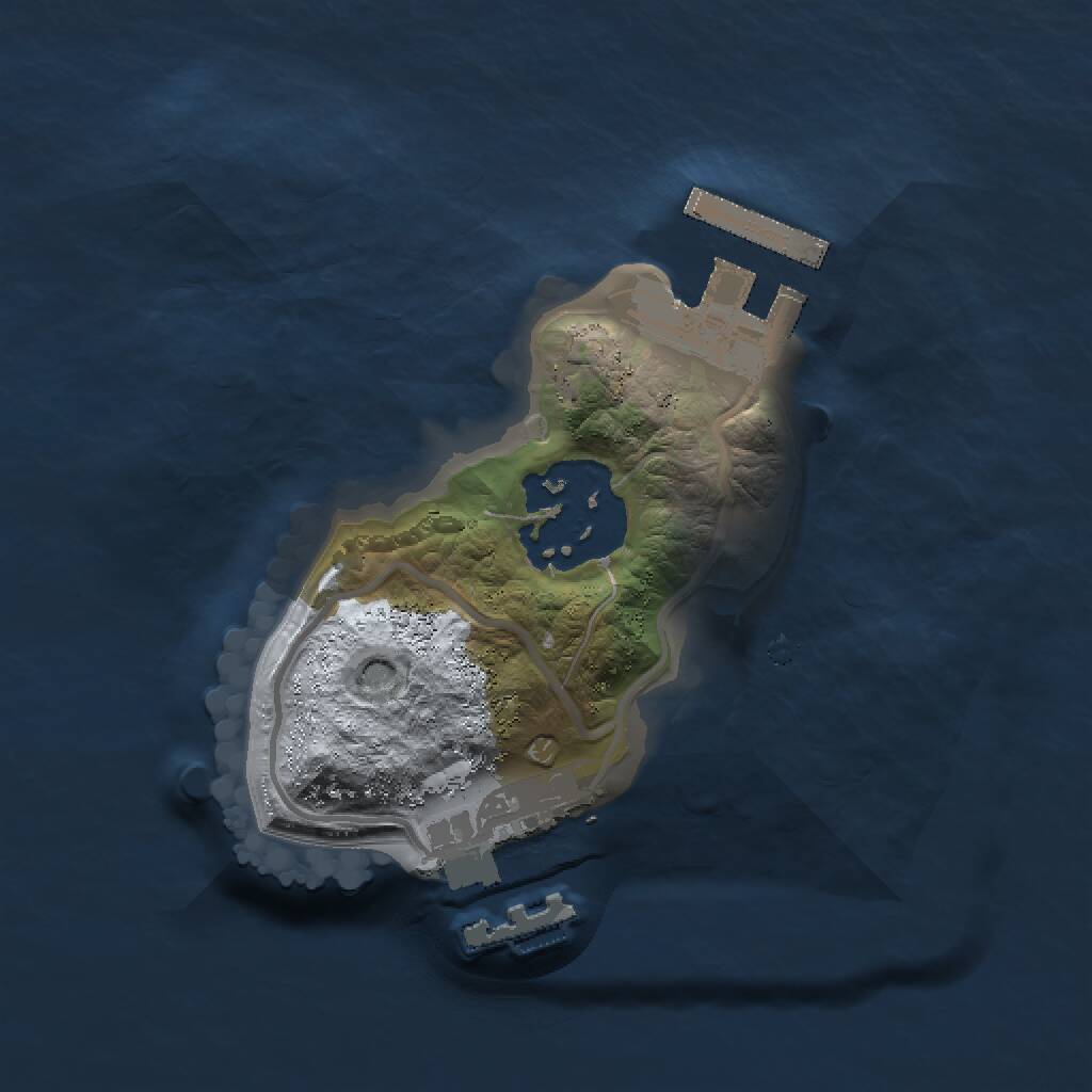 Rust Map: Procedural Map, Size: 1500, Seed: 716933971, 4 Monuments