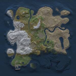Thumbnail Rust Map: Procedural Map, Size: 3250, Seed: 1207508791, 11 Monuments