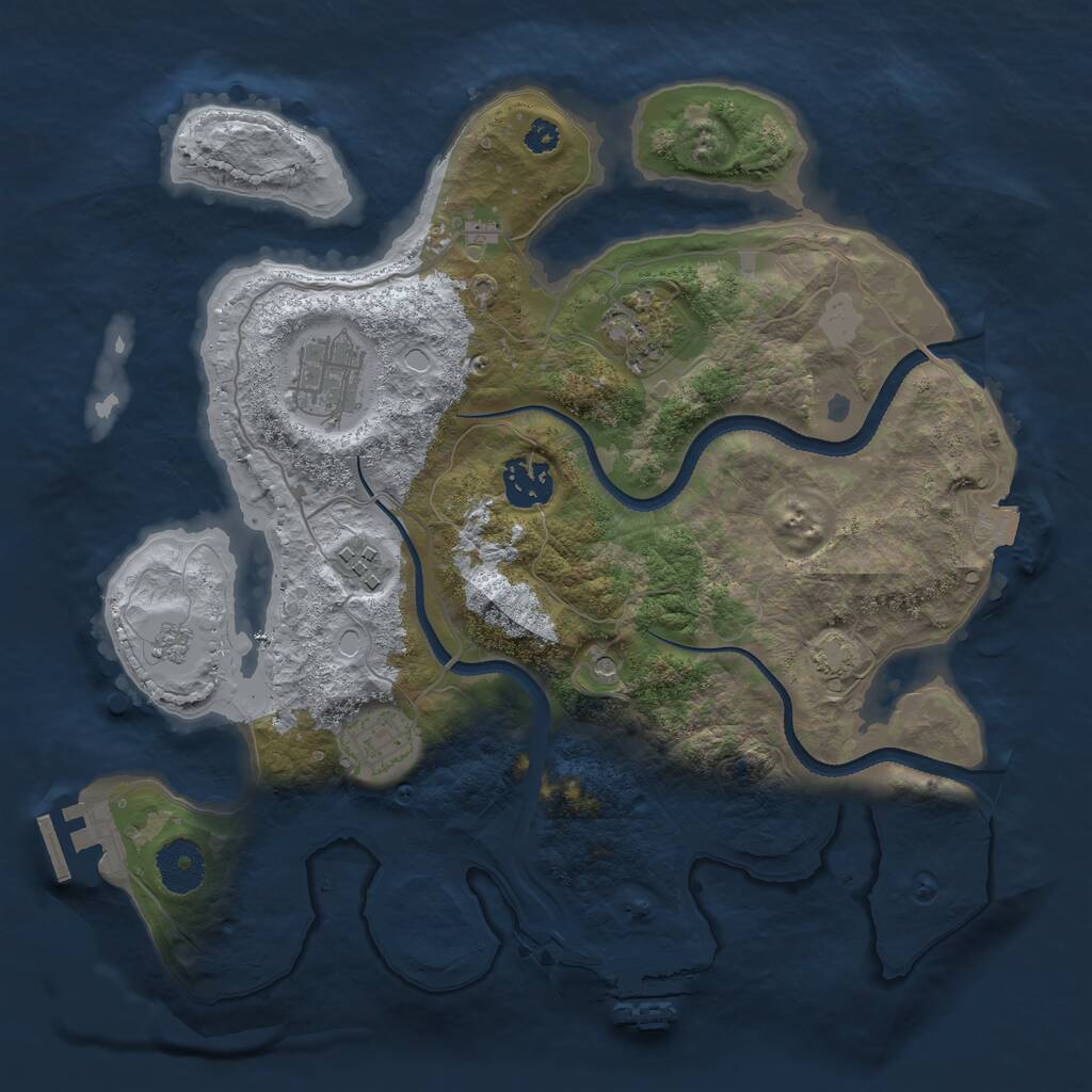 Rust Map: Procedural Map, Size: 3225, Seed: 1092169420, 11 Monuments