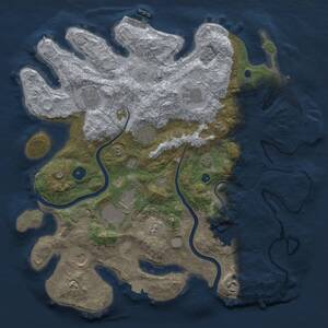 Thumbnail Rust Map: Procedural Map, Size: 3800, Seed: 820867228, 14 Monuments