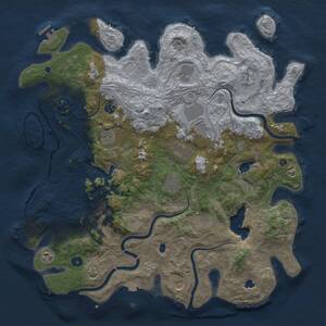Thumbnail Rust Map: Procedural Map, Size: 4500, Seed: 370208600, 17 Monuments