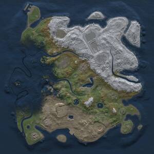 Thumbnail Rust Map: Procedural Map, Size: 4000, Seed: 20113646, 16 Monuments