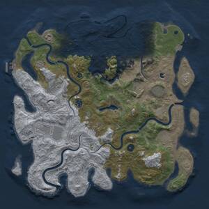 Thumbnail Rust Map: Procedural Map, Size: 4250, Seed: 18220, 15 Monuments