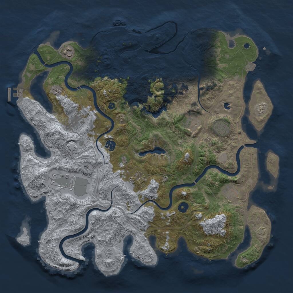 Rust Map: Procedural Map, Size: 4250, Seed: 18220, 15 Monuments